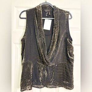 Donna Karan  Textured Sleeveless Top